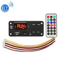 Voiture 12 V écran couleur affichage Bluetooth 5.0 Audio lecteur MP3 carte décodeur FM Radio TF carte USB 3.5mm AUX, avec télécommande