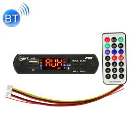 Carte de décodeur de lecteur MP3 Audio 12V de voiture Radio FM TF USB 3.5mm AUX, avec fonction Bluetooth et télécommande