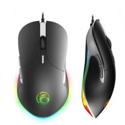 Souris filaire iMICE X6 Souris de jeu RVB colorée à 6 boutons (noir)