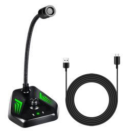 Mi520 ordinateur de bureau Condenseur Condenseur Microphone Version USB avec lampe respiratoire RVB