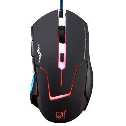 Chasing Leopard T7 USB 6 touches 2400 DPI Rétroéclairage réglable à trois vitesses Souris de jeu optique filaire Contrepoids intégré, longueur: 1,8 m