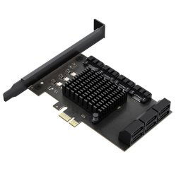 PCIE X1 à 10 ports SATA3.0 carte rotative ordinateur de bureau disque dur à semi-conducteurs, style :
