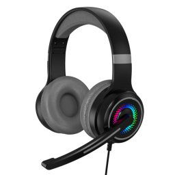 Y20 LED Casque de jeu filaire PC stéréo basse avec microphone (noir)