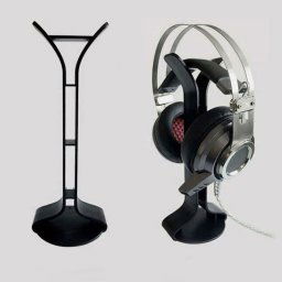 2 PCS Support de casque universel présentoir Internet Cafe Cintre de casque d'ordinateur (noir)