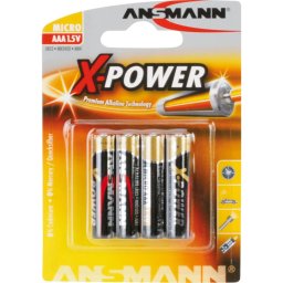 1x4 Ansmann Alcaline Micro AAA LR 03 X-Power