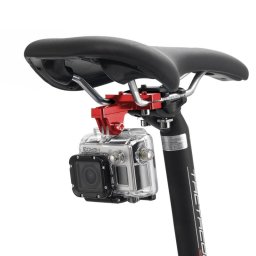 PULUZ Outdoor Photography Nécessaire d alliage d aluminium Siège de vélo Support de caméra de coussin pour GoPro & Xiaomi Xiaoyi YI Appareil d action sport (Rouge)