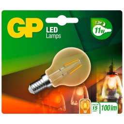 GP Lighting LED Mini Globe Gold E14 1,2W (25W)filament GP 080589