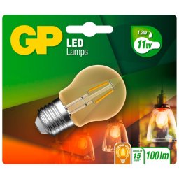 GP Lighting LED Mini Globe Gold E27 1,2W (25W)filament GP 080596