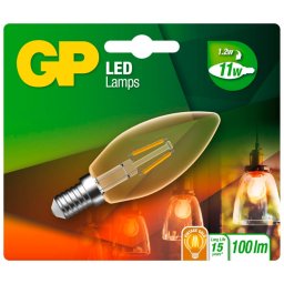 GP Lighting LED bougie Gold E14 2W (11W), filament GP 080565