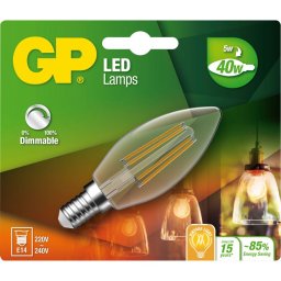 GP Lighting Bougie filament E14D 5W (40W) dimmable 470lm GP078166