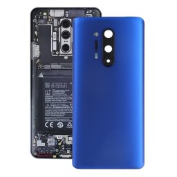 Pour le couvercle arrière de la batterie OnePlus 8 Pro avec couvercle d'objectif d'appareil photo (bleu)