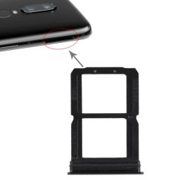 Pour OnePlus 6 double plateau de carte SIM (noir)