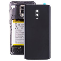Pour le couvercle arrière de la batterie d'origine OnePlus 6T avec objectif d'appareil photo (noir de jais)