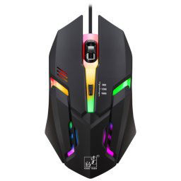 Souris de jeu optique filaire réglable à trois vitesses de 1600 dpi, longueur: 1,3 m