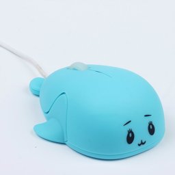 Souris filaire de dessin animé mignon souris d'ordinateur portable de bureau de fille de fille (bleu)