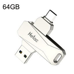 NetAC U782C Type-C Interface double ordinateur métallique à haute vitesse Drive flash USB, capacité: 64 Go