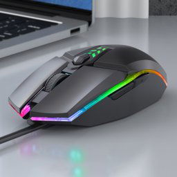 Souris de jeu de bureau filaire USB S700 Colorful Light (noir)