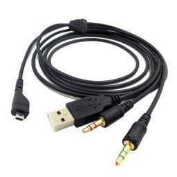 ZS0224 Câble audio pour casque à 3 broches pour SteelSeries Arctis 3/5/7/Pro (Noir)