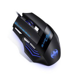 Gaming Bloodbat GM02 7 Keys USB Wired OpoElectronics Jeu Mouse Digital Respiratory Lights Souris