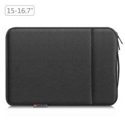 Haweel ordinateur portable Bagure de mallette à glissière de boîtier à manche avec poignée pour ordinateur portable de 15 à 16,7 pouces (noir)