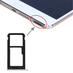 Plateau pour Carte SIM + Plateau pour Carte Micro SD pour Huawei MediaPad M3 8.4 (Version 4G) (Argent)