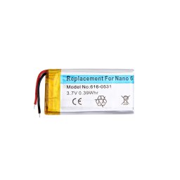 Batterie Li-ion rechargeable pour iPod nano 6ème 3.7V 0.39Whr