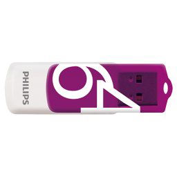 Philips USB 2.0 64GB Vivid Edition pourpre Lot de 2