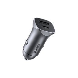 UGREEN USB-C PD+USB-A QC 24W Chargeur rapide voiture, gris