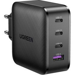 UGREEN USB-A+3xUSB-C 65W GaN Tech Chargeur mural rap.EU noir