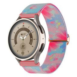 Pour Coros Apex Pro / Apex 46mm 22mm Bracelet de montre à boucle tissée en nylon coloré peint (fleur papillon)
