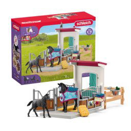Schleich Club hippique 42611 Box avec jument et poulain