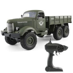JJR / C Q60 Transporter-1 Full Body 1:16 Mini 2.4GHz RC 6WD Tracked Jouet de Voiture de Camion Militaire Off-Road (Vert Armée)