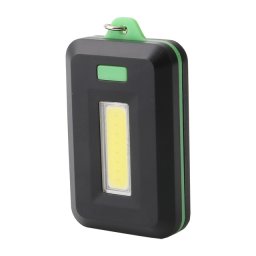 2 PCS 3W Mini COB LED lampe de poche porte-clés camping lumière sac à dos d urgence avec 3 modes (vert)