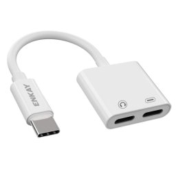 ENKAY ENK-AT105 USB-C / TYPE-C à double casque et adaptateur de charge Câble de données d'adaptateur de charge