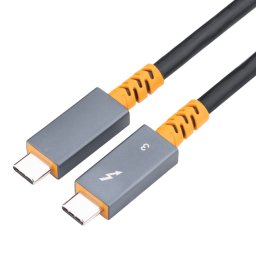 9046 100W USB-C / TYPE-C Homme sur USB-C / Câble de données à deux couleurs mâle Câble vidéo 4K 4K pour Thunderbolt 3, Longueur du câble: 0.3m