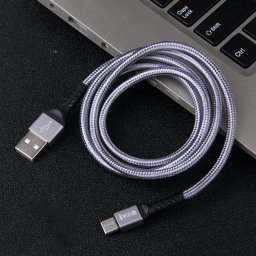 Ivon CA89 2.1A USB au câble de données de charge rapide USB-C / Type-C, longueur de câble: 1m (gris)