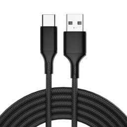 4 PCS 2.4A USB-C / TYPE-C pour le câble de données de la synchronisation rapide, de la longueur: 1,5 m (noir)