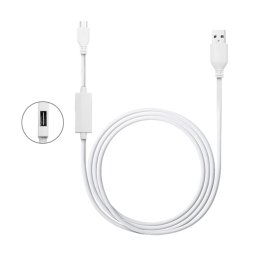 OTG-Y-02 USB 2.0 Mâle vers Micro USB Mâle + USB Femelle Câble de données de charge OTG pour téléphones / tablettes Android avec fonction OTG, longueur: 1,1 m (blanc)