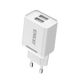 ENKAY Hat-Prince T003-1 10.5W 2.1A double adaptateur secteur chargeur de voyage USB pour Huawei / Xiaomi / Samsung, prise ue