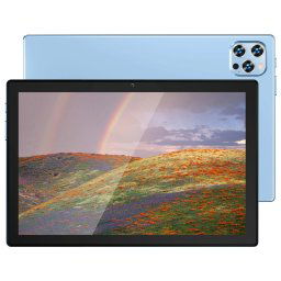 Tablette d'appel téléphonique P60 4G, 10,1 pouces, 4 Go + 64 Go, Android 8.0 MTK6797 Deca Core 2.1GHz, Double SIM, Support GPS, OTG, WiFi, BT (Bleu)