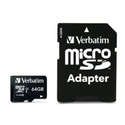 Verbatim microSDXC Pro 64GB Class 10 UHS-I incl adaptateur