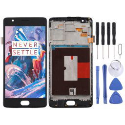 Pour OnePlus 3 / 3T A3000 A3010 TFT Matériel Écran LCD et numériseur Assemblage complet avec cadre (Noir)