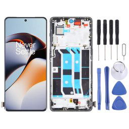 Pour OnePlus Ace 2 PHK110 Écran LCD Numériseur Assemblage complet avec cadre (Noir)