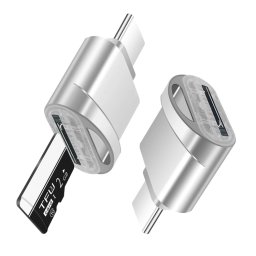 Adaptateur de lecteur USB-C / Type-C 3.1 vers carte Micro SD (carte TF) (argent)