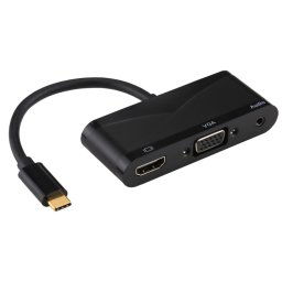 Adaptateur multifonction V83 USB-C / Type-C vers 4K HDMI / VGA + audio 3,5 mm + USB