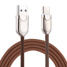 Câble de chargeur rapide de synchronisation de données USB-C / Type-C vers USB 2.0 1 m 2 A, Câble de chargeur rapide de synchronisation de données USB-C / Type-C vers USB 2.0 de 1 m 2 A (marron)