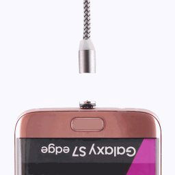 Rotation à 360 degrés 1m Style d'armure Micro USB vers USB 2.0 Câble de chargeur magnétique puissant avec indicateur LED, Rotation à 360 degrés Câble de chargeur magnétique puissant de 1 m de style micro USB vers