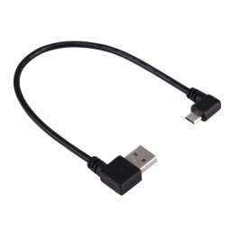 20cm USB 2.0 mâle plié à gauche réversion 180 degrés vers câble de charge de données micro USB mâle plié, Pour Samsung / Huawei / Xiaomi / Meizu / LG / HTC et autres smartphones