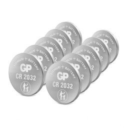 1x10 GP CR 2032 Lithium 3V Piles bouton 0602032C10