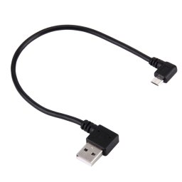 20cm USB 2.0 Homme Courbé droit retour avant 90 degrés sur micro USB masculin cale de chargement de données, Pour Samsung / Huawei / Xiaomi / Meizu / LG / HTC et d'autres smartphones
